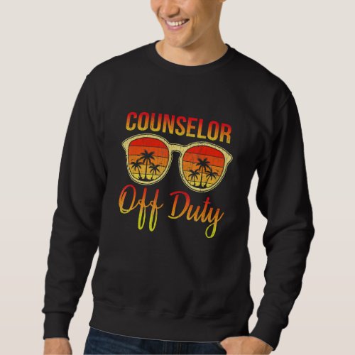 Counselor Off Duty Retro Summer Sunglasses Beach S Sweatshirt