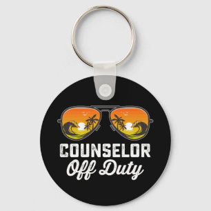 Counselor Off Duty Sunglasses Last Day Of School Keychain