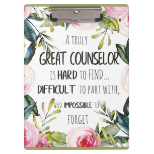 Counselor Office Decor Typography Graduation Gift Clipboard