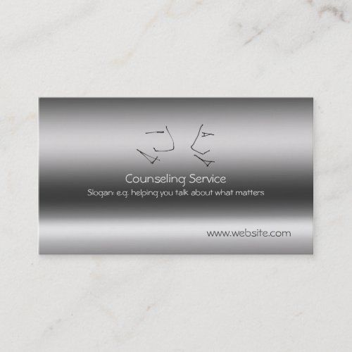 Counselor or Therapist, Talking Heads logo Business Card