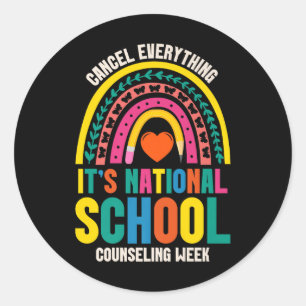Counselor Outfit Its National School Counseling We Classic Round Sticker