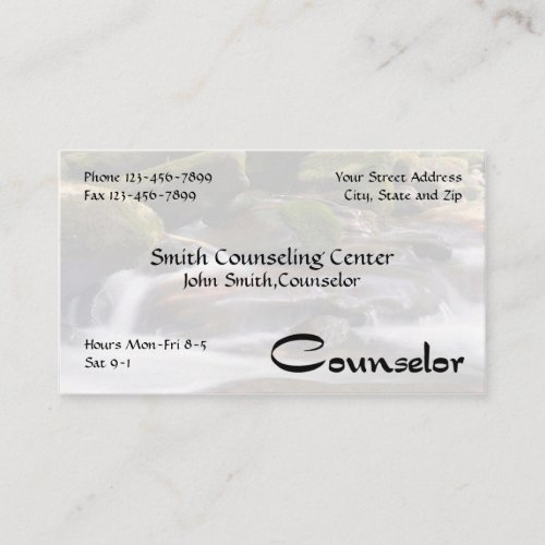 Counselor Psychologist Mental Health Business Card