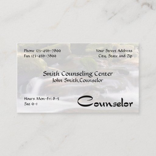 Customizable Counselor Psychologist Mental Health Business Card