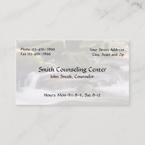 Counselor Psychologist Mental Health Business Card