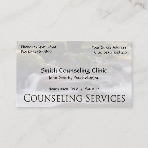 Counselor Psychologist Mental Health Business Card