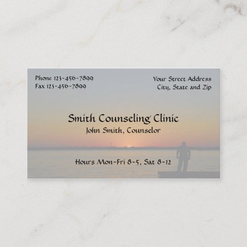 Counselor Psychologist Mental Health Business Card