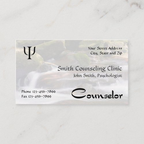 Counselor Psychologist Mental Health Business Card