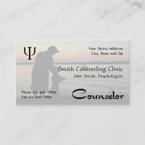 Counselor Psychologist Mental Health Business Card