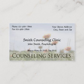Counselor Psychologist Mental Health Business Card by Business_Creations at Zazzle