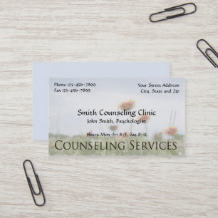 Counselor Psychologist Mental Health Business Card