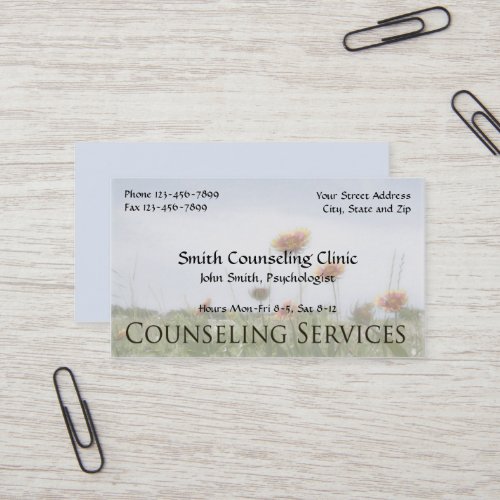Counselor Psychologist Mental Health Business Card