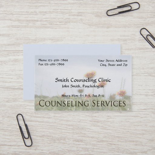 Customizable Counselor Psychologist Mental Health Business Card