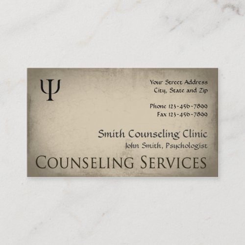 Counselor Psychologist Mental Health Business Card