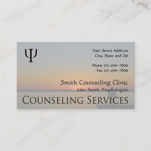 Counselor Psychologist Mental Health Business Card