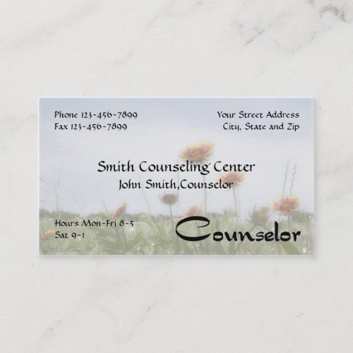 Counselor Psychologist Mental Health Business Card