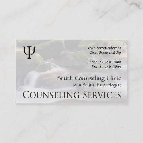 Counselor Psychologist Mental Health Business Card