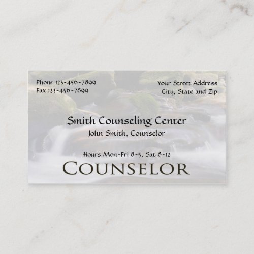 Counselor Psychologist Mental Health Business Card