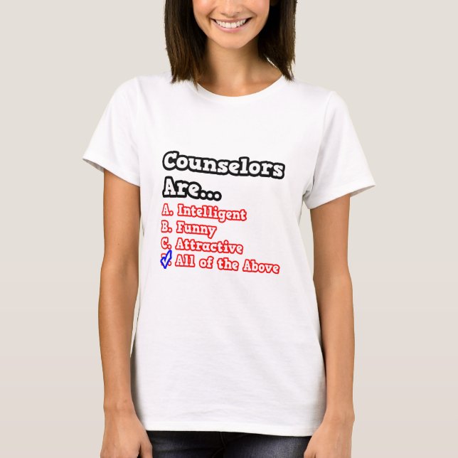 Counselor Quiz...Joke T-Shirt (Front)