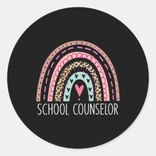 Counselor Rainbow Counseling Back To School  Classic Round Sticker