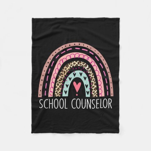 Counselor Rainbow Counseling Back To School  Fleece Blanket