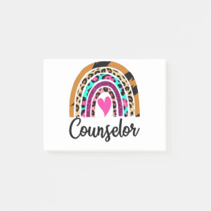 Counselor Rainbow Leopard Funny School Counselor Post-it Notes
