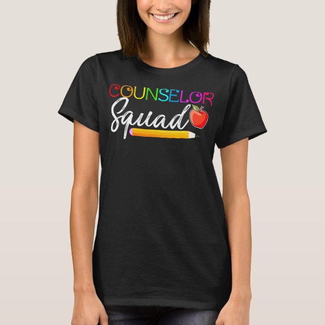 Counselor Squad Teacher Back To School  T-Shirt (Front)