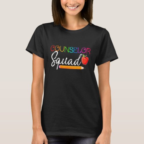 Counselor Squad Teacher Back To School T_Shirt