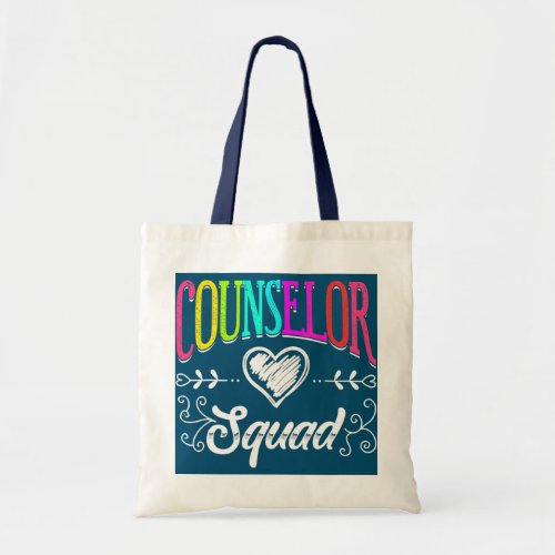Counselor Squad Teacher Back To School  Tote Bag