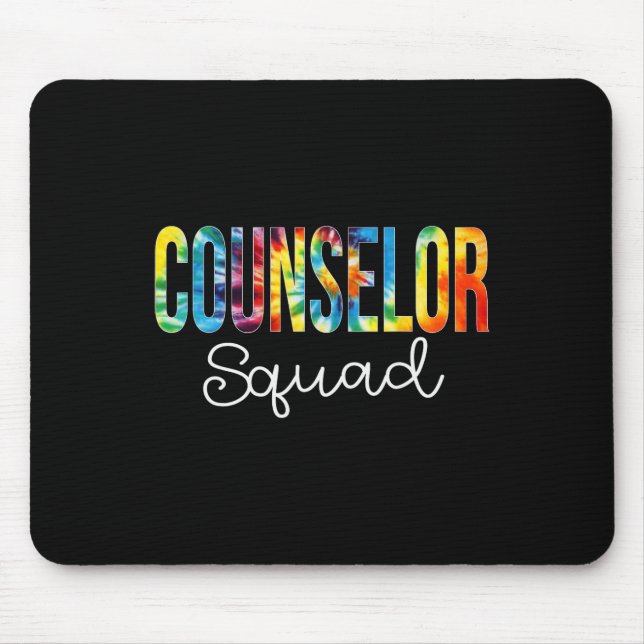 Counselor Squad Tie Dye Appreciation Day Back To S Mouse Pad (Front)