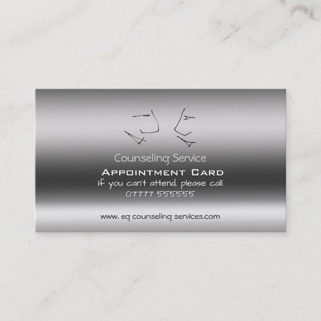 Counselor, Talking Heads Appointment Card (Front)