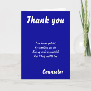 Counselor thank you cards