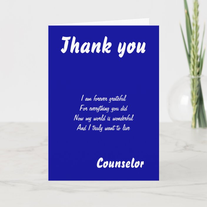 Counselor thank you cards | Zazzle.com