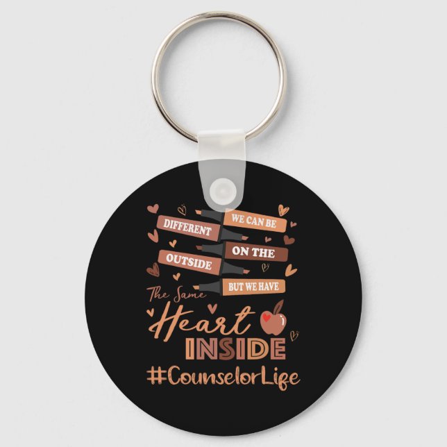 Counselor We Can Be Different Black History Month  Keychain (Front)