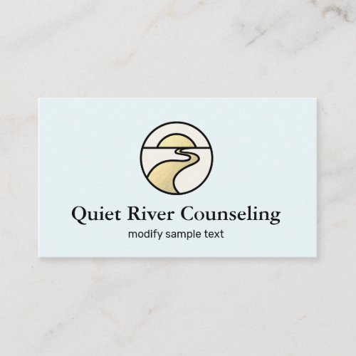 Counselor Winding River Horizon Logo Business Card