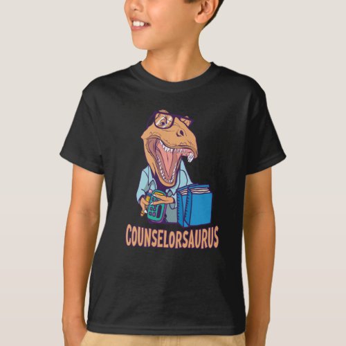 Counselorsaurus School Counselor Dinosaur Dino T_Shirt