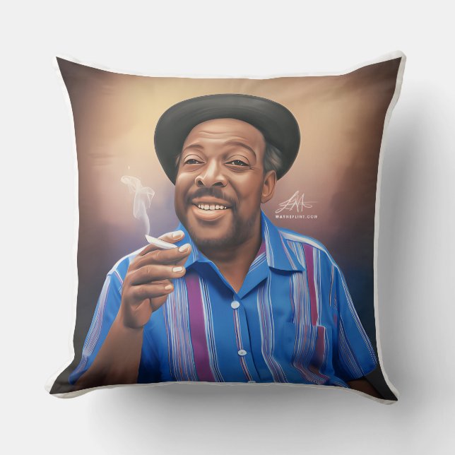 Count Basie Throw Pillow (Front)