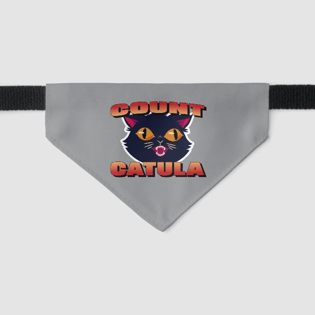 Count Catula Halloween  Pet Bandana Collar (Front)