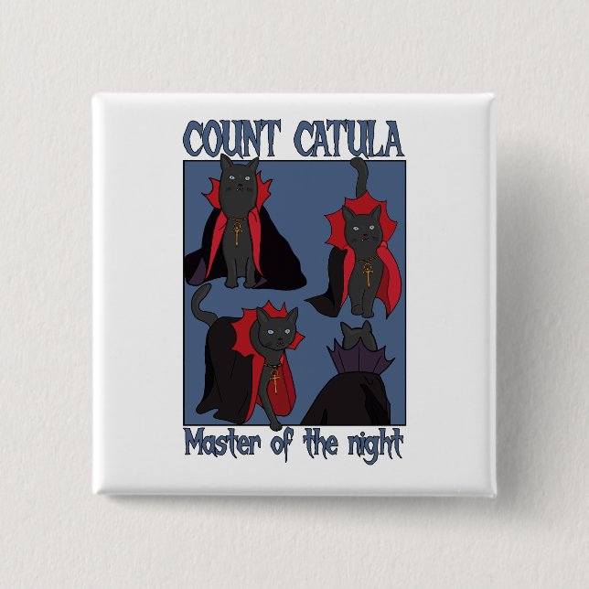 Count Catula Master of the Night Button (Front)