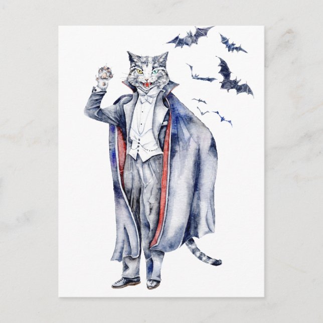 Count Catula Vampire Cat Postcard (Front)