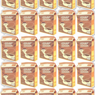 Count Cocoa Cereal Box (sheet) contour stickers