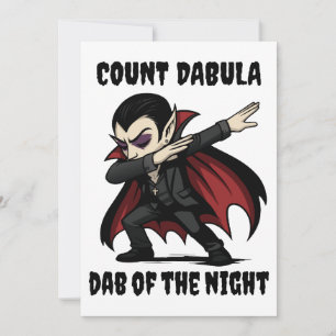 Count Dabula dabs through the night Invitation