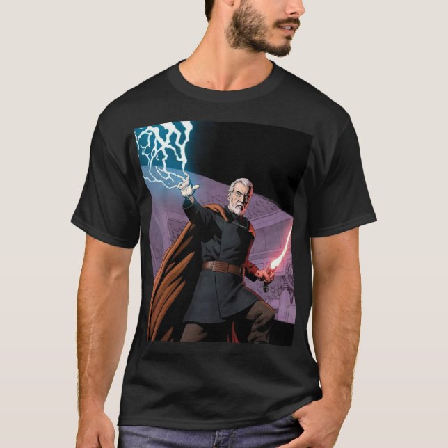 Count Dooku – Dark Side Master of Lightning T-Shirt (Front)