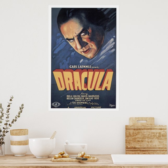 Classic Dracula 1931 Movie Poster – Bela Lugosi Vintage Horror Wall Art