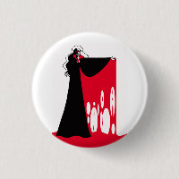 Count Dracula Blood Cape Button