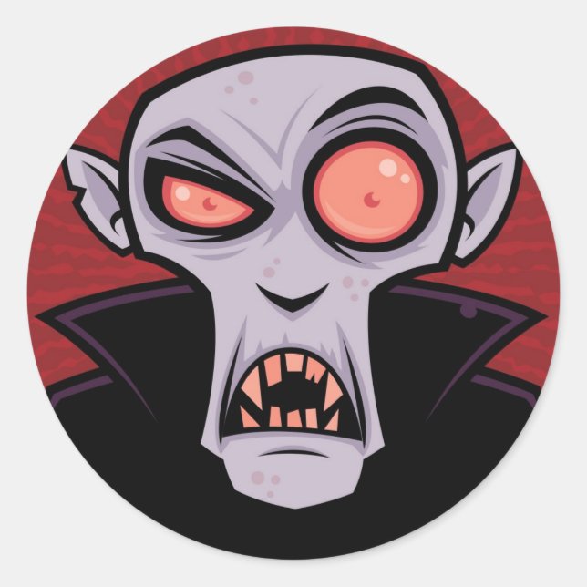Count Dracula Classic Round Sticker (Front)