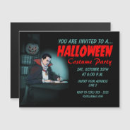 Count Dracula Halloween Party Magnetic Invitation at Zazzle