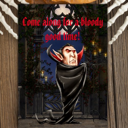 Count Draculas Castle Vampire Halloween Invitation