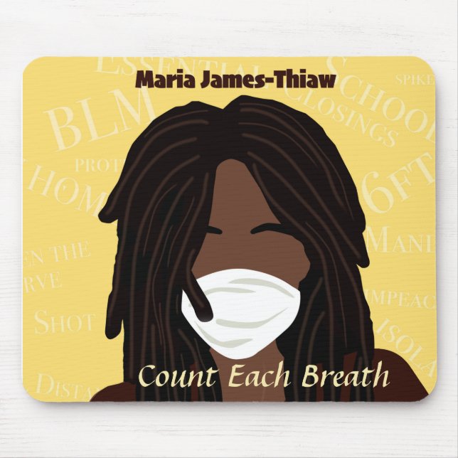 Count Each Breath Mouse Pad (Front)