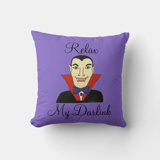 Count Ghoolie Throw Pillow (Front)