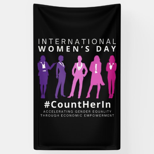 Count Her In International Womens Day Banner